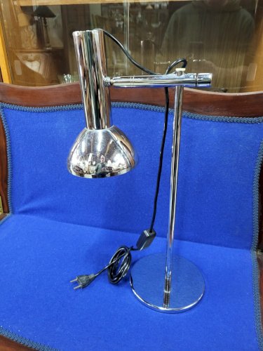LAMPE DE BUREAU CHROMEE 1970