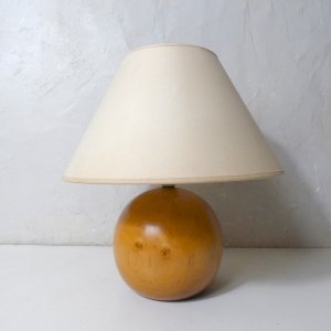 Lampe de Bureau en Bois tourné design IMT Italy Vintage