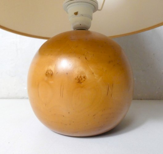 Lampe de Bureau en Bois tourné design IMT Italy Vintage