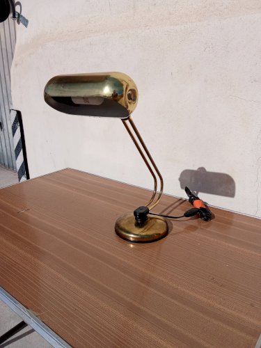 Lampe de bureau vintage en laiton 