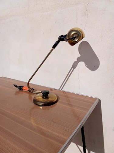 Lampe de bureau vintage en laiton 