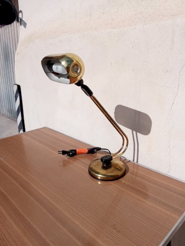 Lampe de bureau vintage en laiton 