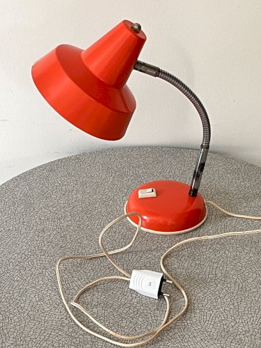 Lampe de bureau vintage orange