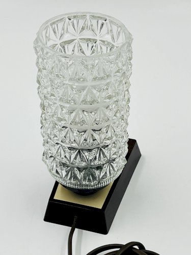 Lampe de chevet Massive en verre ciselé