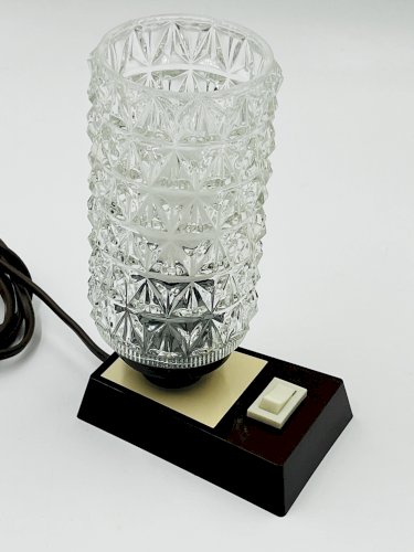 Lampe de chevet Massive en verre ciselé