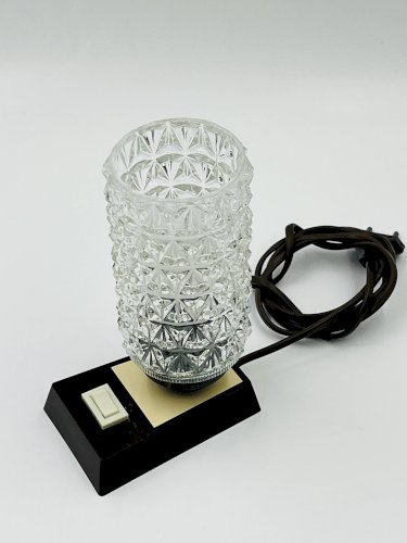 Lampe de chevet Massive en verre ciselé