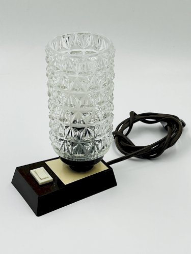 Lampe de chevet Massive en verre ciselé