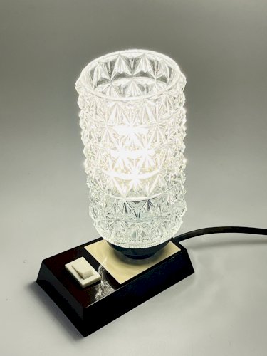 Lampe de chevet Massive en verre ciselé
