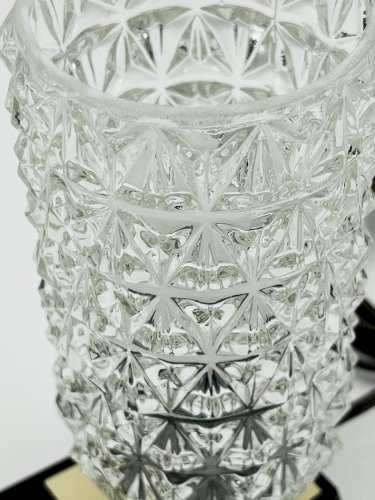 Lampe de chevet Massive en verre ciselé