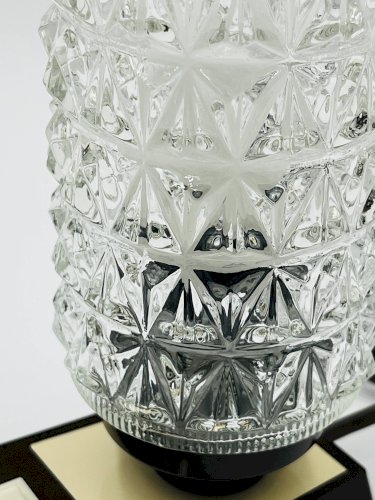 Lampe de chevet Massive en verre ciselé