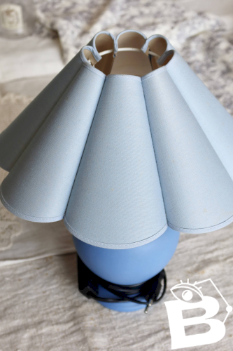 Lampe de chevet vintage bleue style bord de mer