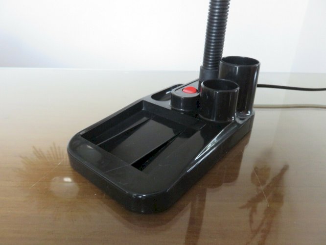 LAMPE DE DE BUREAU A POSER AVEC RANGEMENTS TYPIQUE ANNEES 80 VINTAGE