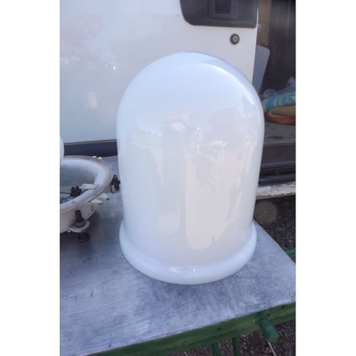 Lampe de Marine metal et Opaline blanche