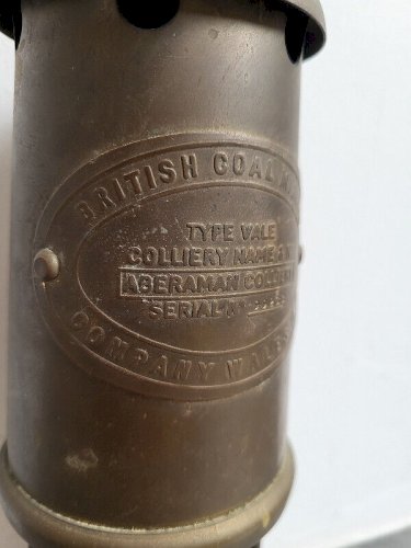 LAMPE DE MINEUR BRITISH COAL MINING COMAPNY WALES U.K