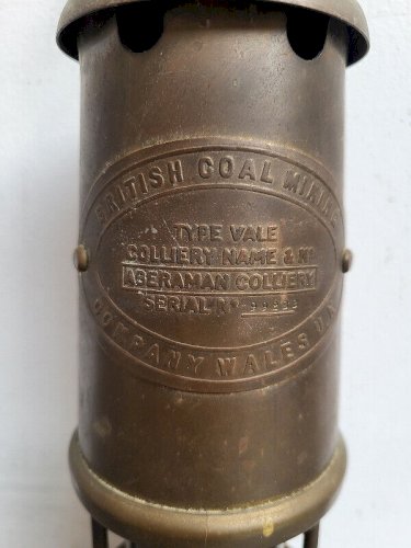 LAMPE DE MINEUR BRITISH COAL MINING COMAPNY WALES U.K