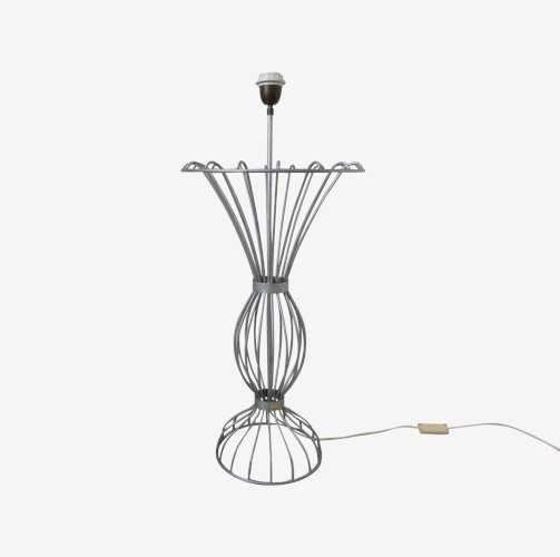 LAMPE DE SOL, DE PARQUET, GRANDE LAMPE  KOSTKA  EN METAL GALVANISE ANNEES 80 