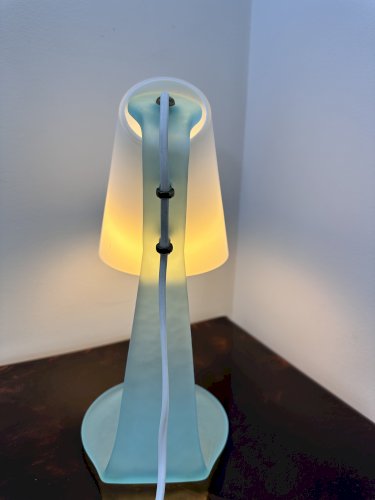 Lampe de table en verre, attribuée à De Majo Murano, Italie, circa 1965–75