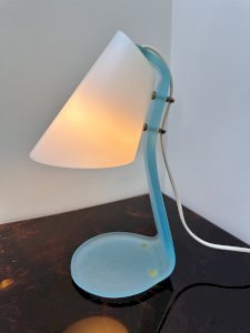 Lampe de table en verre, attribuée à De Majo Murano, Italie, circa 1965–75