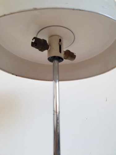 Lampe de table moderniste attribuée à L. Kalff pour Philips (vers 1960)