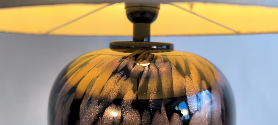 ✨?Lampe de table Murano Avventurina — Vincenzo Nason, 1969, parfait état?✨
