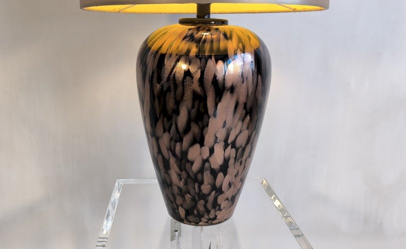 ✨?Lampe de table Murano Avventurina — Vincenzo Nason, 1969, parfait état?✨