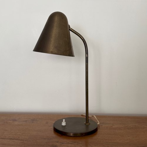 Lampe de table par Jacques Biny 1950 métal doré M4043