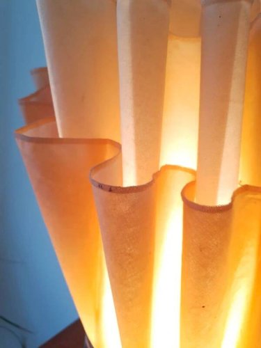 Lampe drapée Jannalights années 70