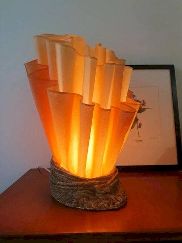 Lampe drapée Jannalights années 70