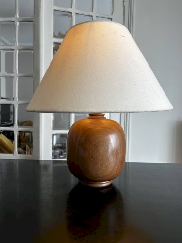 lampe en bois massif années  1960