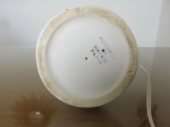 LAMPE EN CERAMIQUE  POTERIES DU MARAIS PARIS  ANNEES 50 60 VINTAGE