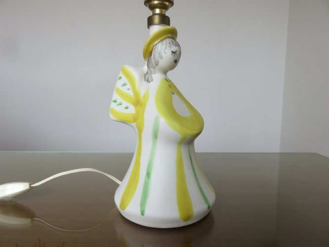 LAMPE EN CERAMIQUE  POTERIES DU MARAIS PARIS  ANNEES 50 60 VINTAGE