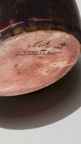 Lampe en grès années 70