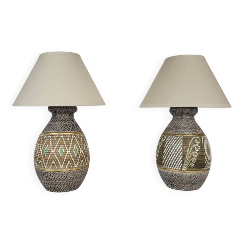 Lampe en grès Jacques Breugnot (*2)