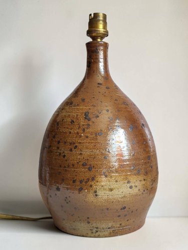 Lampe en grès pyrité Bodin, La Borne