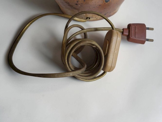 Lampe en grès pyrité Bodin, La Borne