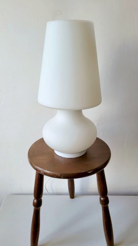Lampe en opaline années 70