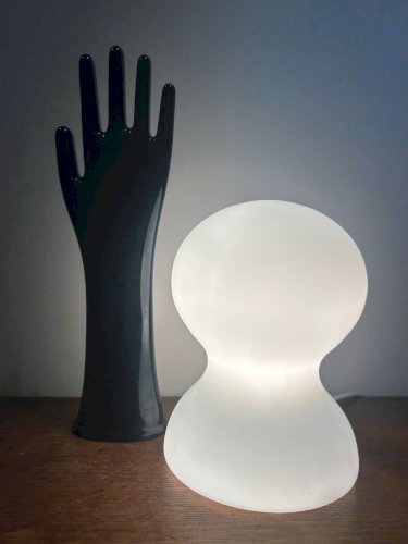 lampe en opaline Habitat 1980/90