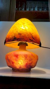 GLASS PASTE LAMP FRENCH GLASS