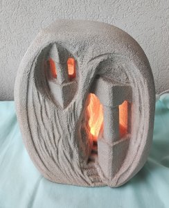 Stone lamp Arsène Galisson