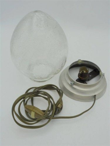 Lampe en verre craquelé