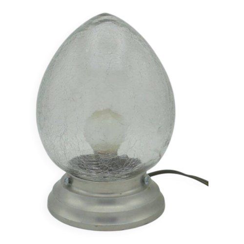 Lampe en verre craquelé