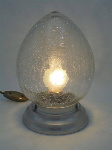 Lampe en verre craquelé