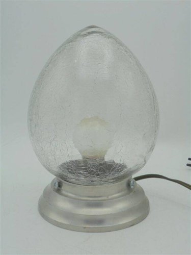 Lampe en verre craquelé