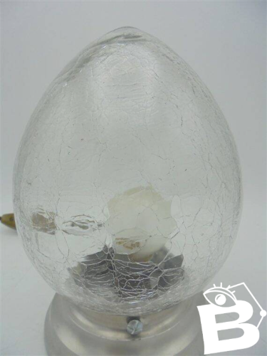 Lampe en verre craquelé