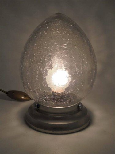 Lampe en verre craquelé