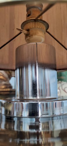 Lampe en verre fumé années 70