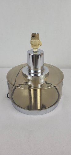 Lampe en verre fumé années 70