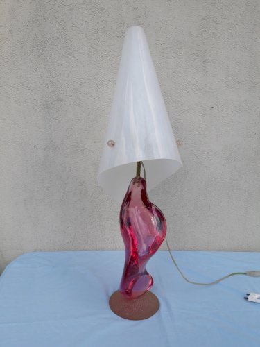 Lampe en verre