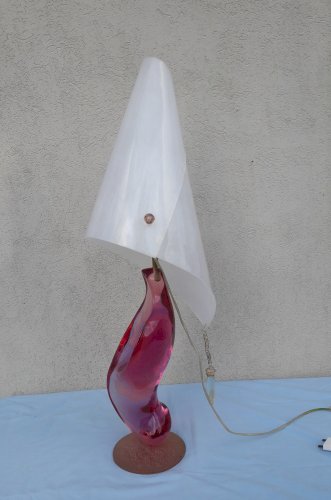 Lampe en verre