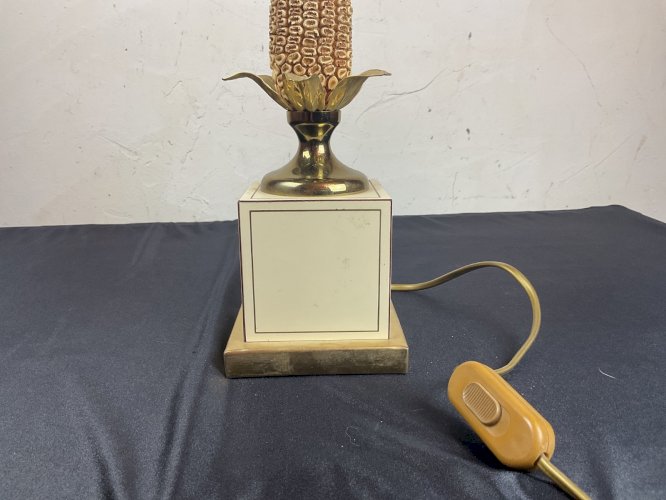 LAMPE ÉPI DE MAÏS / LAMPE VINTAGE 1970 design le dauphin